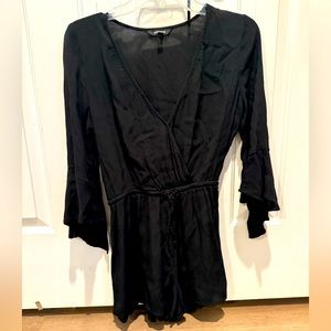 Express Black Bell Sleeve Romper Size XS